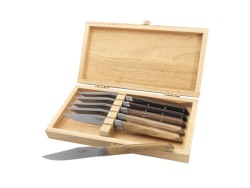 Signature Steak Knives In Wooden Box Set Of 6