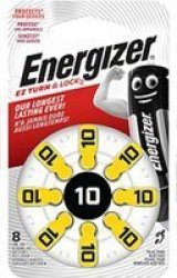 Energizer AZ10 1.4V Zinc Air Hearing Aid Battery Card 8
