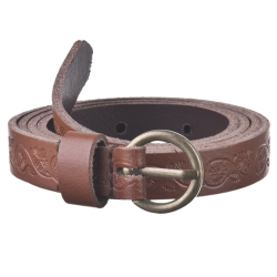 Henrietta Skinny Plaited Leather Belt