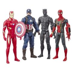 Iron Man Captain America Black Panther Spiderman - 4 Pack