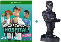 SEGA Europe Two Point Hospital Xbox One + Cable Guy Marvel Avengers Black Panther - Phone & Controller Holder Bundle Xbox One