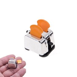 Aowa Baby Toy Cute 1 12 Dollhouse Miniature Decoration Bread Maker With 2 Piece Bread Set For Barbie Doll