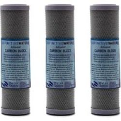 Definitive Water 10 Nano Silver Carbon Block Water Filter Replacement Cartridge Pack Of 3