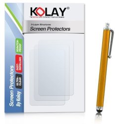 Kolay Screen Protector With Stylus Pen For Samsung Galaxy Grand 2 - Gold Pack Of 10