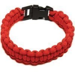 Secure Line Survival Bracelet Nylon 110 Lb. Red 7 ' Braided