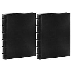 : Pioneer Sewn Bonded Leather Bookbound Bi-directional Photo Album Holds 300 4X6" Photos 3 Per Page. Color: Black. Bundle
