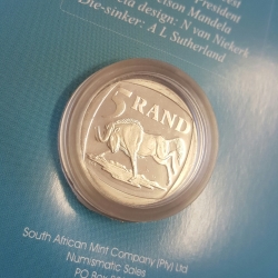 2000 Mandela R5 Proof Coin In Cd Holder
