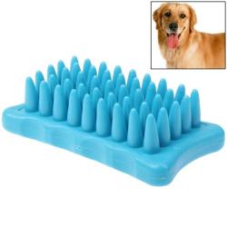 Pet Dog Cat Grooming Bath Massage Brush Comb Blue
