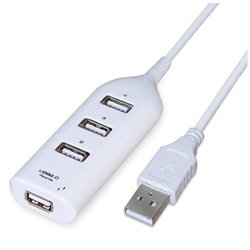 Aosmart 4 Port USB Hub 4 Port White