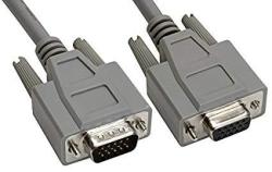 Amphenol CS-DSDHD15MF0-010 15-PIN HD15 Deluxe D-sub Cable Shielded Male female 10' Gray