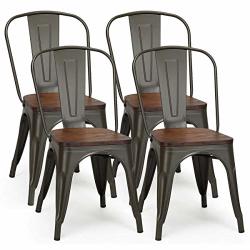 industrial wood dining chairs