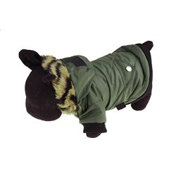 Celendi Puppy Winter Warm Cotton Jacket Windproof Hoodie Coat Pet Costume XS