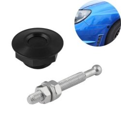 Car MINI Stainless Steel Quick-pins Push Button Billet Hood Pins Lock Clip Kit Black