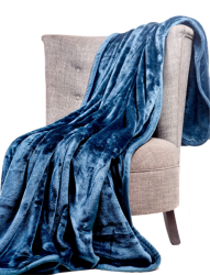 Cashmere Feel Luxurious Blankets - Teal Blue