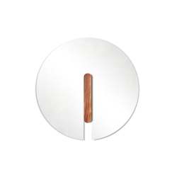 Prima Wall Mirror - Stained White Oak 800MM Diameter X 22MM