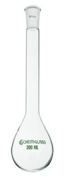 Chemglass CG-1513-10 Series CG-1513 Kjeldahl Flask Long Neck 14 20 Outer Joint 25 Ml Capacity