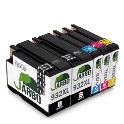 Jarbo Compatible Ink Cartridges Replacement For Hp 932 933 High Yield 5 Packs 2 Black 1 Cyan 1 Magenta 1 Yellow Compatible With Hp Officejet 6700 6600 6100 7110 7610 7612 Printer