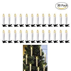 Flameless Flickering LED Candles Candle Tea Light With Removable Clips And 7-KEY Remote Controller For Home Votive Wedding Christmas Tree Garden Birthday Party 30PCS