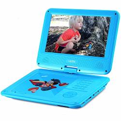 Ueme Portable DVD Cd Player With 9 Inches Lcd Screen Car Headrest Mount Holder Remote Control Wall Charger Car Charger Kids DVD Player PD-0093 Blue