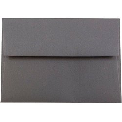 Jam Paper 4BAR A1 Invitation Envelopes - 3 5 8" X 5 1 8" - Grey - Gray - 25 PACK