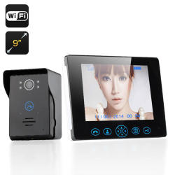 Wireless Video Door Phone - 9 Inch Monitor Wireless 2 To 5 Meters Night Vision 300m Rangefreeship