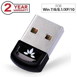 Avantree DG40S USB Bluetooth 4.0 Adapter Dongle For PC Laptop Computer Desktop Stereo Music Skype Calls Keyboard Mouse Support All Windows 10 8.1 8 7 Xp Vista 2 Year Warranty