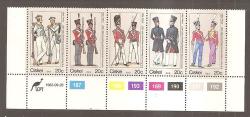 Ciskei 1983 - Sacc 47 To 51 - "military Uniforms" Setenant Stip Of 5 Stamps Um