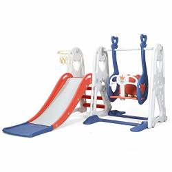 Swing-N-Slide WS 5102 2 Pack of Blue Swing Seats with Ring/Trapeze Combo Swing Swing Set Refresher Bundle Blue