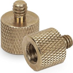 Standard 3 8-16 Female To 1 4-20 Male Tripod Thread Reducer Screw Adapter Brass Precision Made 2 Pack