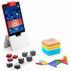 Osmo - Genius Starter Kit For Fire TABLET-5 Educational Learning Games-ages 6-10-SPELLING Math & Creativity-stem Toy Gifts-boy & Girl-ages 6 7 8 9 10 Osmo Fire Tablet Base Included-amazon Exclusive