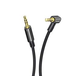 Braided Gold Plated Right Angle Aux Audio Cable Male To Male 3.5MM