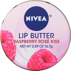 Nivea Lip Butter Loose Tin Raspberry Rose Kiss 0.59 Ounce