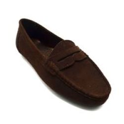 Women& 39 S Suede Moccasin With Cut Out Detailed Decor On Vamp Brown Size 4