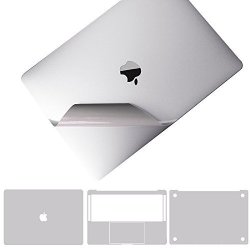 Leze - 4-IN-1 Full Body Cover Macbook Skin Protector Decals Sticker For Old Macbook Pro 13-INCH 13" With Retina Display - Sliver