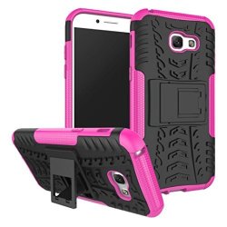 Ddlbiz Shockproof Heavy Duty Stand Case Skin Cover For Samsung Galaxy A5 2017 Hot Pink
