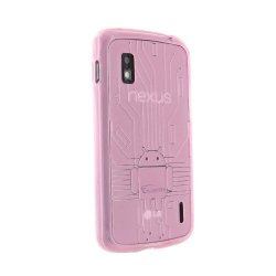 Cruzerlite Nexus 4 Case Cruzerlite Bugdroid Circuit Tpu Case For The LG Nexus 4 - Retail Packaging - Pink