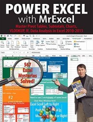 Power Excel With Mrexcel: Master Pivot Tables Subtotals Charts Vlookup If Data Analysis In Excel 20102013