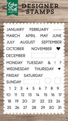 Echo Park Paper Company Calendar Essentials Stamp