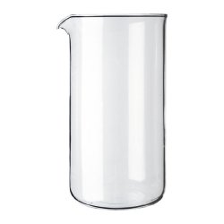 Bialetti French Press Coffee Plunger Spare Glass Beaker - 8 Cup 1L H:18CM D:10CM