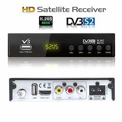 Koqit V5 H.265 Fta Satellite Tv Receiver HD DVB-S2 Dvb-s Galaxy 19 Satellite Receiver Sat Decoder Supports Powervu Biss Key Youtube Tv Box