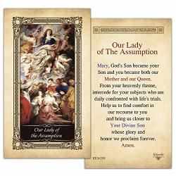 Our Lady Of The Assumption Laminated Holy Card - Pack Of 100
