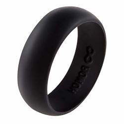 Honor Eternity Ring Men Silicone Ring Premium Gradewedding-bands For Active Men Athletes Comfortable Fit & Skin Safe Jet Black 9.5
