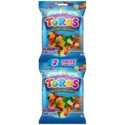 Toros 2 Pack Gummy Bears 2 X 40G Bags