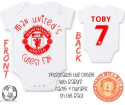 man utd baby grows personalised