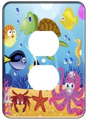 Ocean Wonders Sea Life Outlet Wall Plate Cover