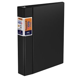 Quickfit Heavy Duty Commercial Binder 1.5 Inch D Ring Black 29021