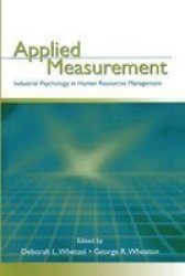 Applied Measurement - Industrial Psychology In Human Resources Management Paperback