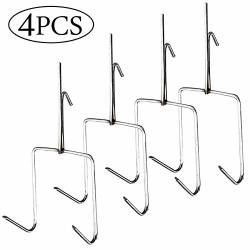 Tihood 4PCS Smoker Hooks Stainless Steel Bacon Hanger Duck Hooks Meat Hooks For Smoking Hanging Bacon Hams Meat Processing Bbq Grill
