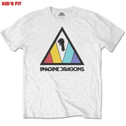 Imagine Dragons - Triangle Logo Boys T-Shirt - White 9-10 Years