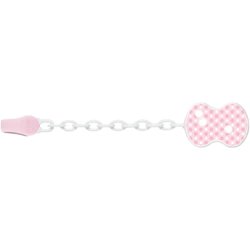 Chicco Clip With Chain Pink Single Unit Supplied Design May Vary